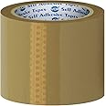 VCR Self Adhesive Brown Cello Tape - 35 Meters in Length - 96mm / 4" Width - 1 Roll Per Pack - BOPP Industrial Packaging Tape for E-Commerce Box Packing, Office and Home use