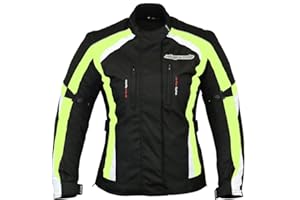 RKsports 747 Ladies Waterproof Textile Motorcycle Motorbike Pink Grey Purple Hi-Vis Jacket