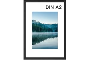 COMPOLICY A2 Bilderrahmen Svart Bilderram av Trä 42x60cm Ställ- och Väggmonteringsmöjligheter Posterram För Foton, Bilder, Af