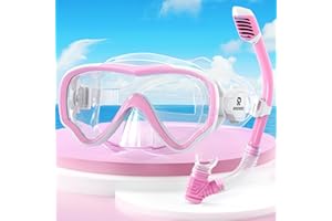 RIOROO Snorkel Mask For Kids, fog Proof and Leak Proof Floating Goggles, 180 ° High-Definition Panoramic Diving Mask With Nose Mask, Swimming Goggles for Boys, Girls, and Teenagers Aged 4-14