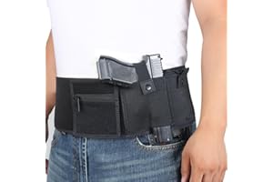 MIOYOOW Fondina per Pistola, Fondine per Banda di Belly Fondina in Neoprene con Custodia per Uomini e Donne 109cm