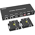 VEDINDUST HDMI Extender Splitter 1 in 2 Out Extending 165ft 50m Length Transmission Over CAT5e 6 7 Cable Support EDID Presets 1080P 60HZ POC