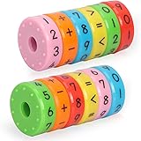 Skycase 2pcs Magnetic Arithmetic Learning Toys, Intelligence Brain Developing Toy Math Blocks Game Educational Toys for Child