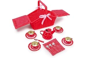 small foot 5303 kosz piknikowy "Sarah", w zestawie z bogatym wyposażeniem, 18-częściowy, od 3 lat