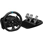 Logitech G G923 Racing Wheel and Pedals, TRUEFORCE up to 1000 Hz Force Feedback, Responsive Driving Design, Dual Clutch Launc