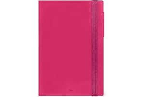 Legami - Agenda semanal mediana con cuaderno 2026, Raspberry, 12 meses mediano, cierre con elástico, agenda de enero de 2026 a diciembre de 2026, en papel FSC certificado, 12 x 18 cm