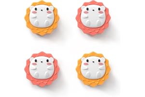 LEYU SMART LEYUSMART 3D Thumb Grips Caps 4 PCS Hedgehog Yellow Orange for Nintendo/Playstation/Xbox,Joycon Grip Caps Analog Stick Button Cover