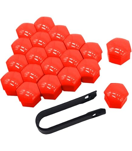 20 Cache-boulons De Roue En Silicone Orange 17 Mm - Protection Anti-rouille, Résistant à La Chaleur, Facile à Installer - Pour Personnalisation Auto