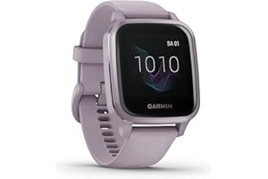 Garmin Venu Sq – wasserdichte GPS-Fitness-Smartwatch mit 1,3" Touchdisplay, Gesundheitstracker & Sport-Apps, Herzfrequenzmessung, Schlafanalyse, 6 Tage Akkulaufzeit, kontaktloses Bezahlen, Lavendel