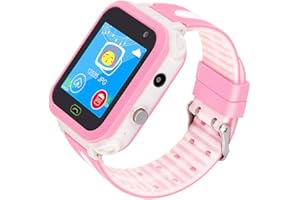 LiveGo Smartwatch dla dzieci, wodoszczelny, bezpieczny, z trackerem GPS, rozmowy, kamera SOS dla dzieci, studentów w wieku 3-12 lat (S10, różowy)