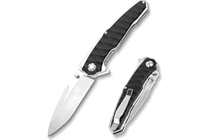 ToopMount Cuchillo de Bolsillo Plegable, 3,94" Hoja de Acero D2 Cuchillo Plegable con Clip de Bolsillo, G10 Mango Compacto para EDC Camping Senderismo Aventura