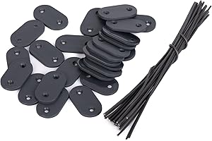 ANBOR ZEST Lot de 104 pièces - Fixations PVC pour Brise-Vue et Canisse, Résistant aux Intempéries - Clips de Montage et Attaches de Câble pour Plaques - Jardin & Balcon (Anthracite)