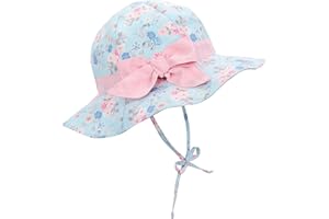 Durio Sonnenhut Baby Mädchen Jungen Kinder Sonnenschutz UPF 50 Sommer Kinderhut Fischerhut mit Breite Krempe