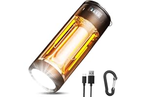 PEAKRO Lampada da Campeggio Ricaricabile 2000mAh, LED Lanterna Campeggio Torcia Luce Bianca/Calda/Rossa 4 Modalità, 2000LM Luce da Tenda Impermeabile con Magnetica per Campeggio, Emergenza