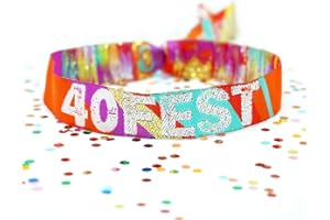 WEDFEST 10 x 40FEST Festival 40th Birthday Party Wristbands Favours