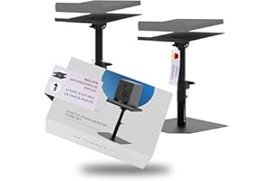 Sprenger Audio Soporte de Altavoces Resistente con Amortiguador de Espuma, Inclinable ±20°, Carga hasta 28 kg – Ideal para Escritorio, Estudio de Grabación o Mesa de DJ