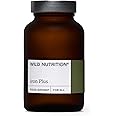 WILD NUTRITION Food-Grown® Iron Plus | Gentle Iron Supplements with Vitamin C for Higher Absorption | Easy to Digest Tablets for Cognitive, and Energy Support | 30 Capsules
