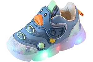 IQYU Licht auf LED Babyschuhe Kinderschuhe Lauflernschuhe Jungen Sandalen mit weichen Sohlen Kinder Strandschuhe Sandale Casual Cartoon Duck Schuhe Kleinkind-Sandalen für Jungen
