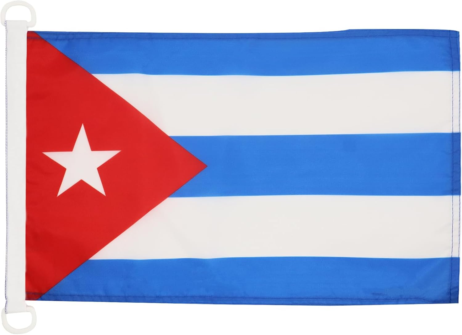 AZ FLAG Bandera Nautica de Cuba 45x30 cm - Pabellón de Conveniencia Cubana 30 x 45 Cm, Bandera de Barco con anillas