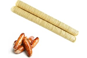 2-pack korvhöljen, kollagenfodral för italiensk korvmakare, genomskinliga korvhöljen skinn, lätt att förvara kollagenfodral, 26 mm