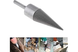 ChgImposs Broca para Leña de Acero de 30 mm/1,18 Pulgadas, Cono de Tornillo Divisor de Madera, Herramienta de Corte de Madera Portátil para Taladro de Mano, Varilla de Cobre (Vástago Hexagonal)