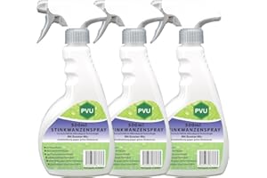 PVU Anti-Wanzen-Spray 3x500ml | Hochwirksam gegen Wanzen & Stinkwanzen aus reiner Chrysamtheme | formuliert in Deutschland