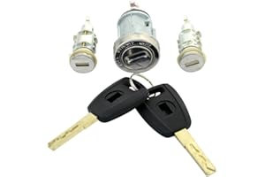 PROPLIP Kit de 2 cerraduras para puertas barriles + neiman Fiat Punto Doblo Panda Palio Bravo.llaves hoja SIP22 @Pro-Plip