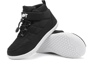 Wizshoe Frühlings Kinder Barfußschuhe Zero Drop Sneaker Wasserabweisend Leicht Atmungsaktiv rutschfest Unisex Wander Schuhe für Jungen und Mädchen Stiefel