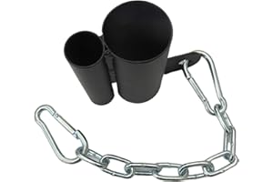 SHIHAN POWER SPORTS EYELET 2in1 4.5inch Sleeve Portable Landmine Bar Attachment 2 & 1 Inch Combo Eyelet with Chain, T-bar Row Platform Bar with Chain for Bent Over Row Exercise