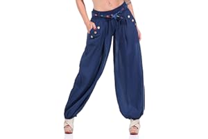 MALITO MORE THAN FASHION Malito Bombacho clásico Design Boyfriend Aladin Harem Pantalón Sudadera Baggy Yoga 3417 Mujer Talla Única