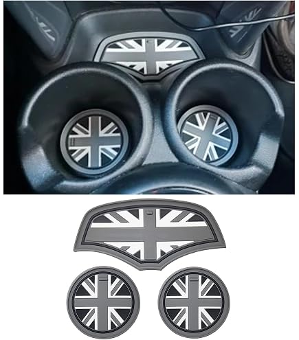 Horloge Style Voiture Union Jack Pour Mini Cooper - Accessoire Intérieur Gris