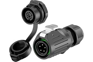 E-WeiChat EW-LP16 Connettore industriale impermeabile IP68 Connettore aeronautico a innesto rapido PBT Connettore circolare Connettore elettrico a sgancio rapido M16 2-9 Poli Presa filettata (5 Poli)