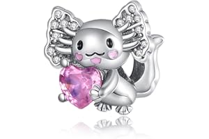 MGIUL 925 Sterling Silver Charms for Bracelets Necklaces Stitch Love Padlock Bee Cat Dog Paw Dangle Pendants Beads with 5A Cubic Zirconia,Evil Eye Sea Shell Heart Charms Jewelry Gift for Women Girls