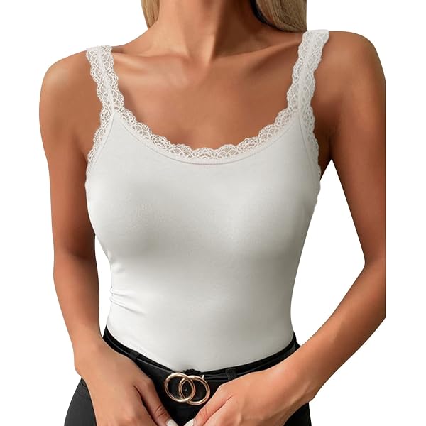 Canottiera Reggiseno Donna In Cotone E Pizzo – Top Elasticizzato, Spalline Regolabili, Morbido E Comodo - 2