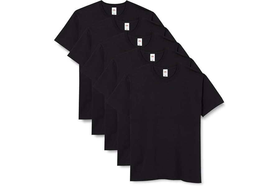 Fruit of the Loom Men's T-Shirt Iconic Tee, Lightweight Ringspun Tee, 5 Pack