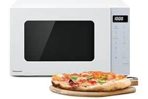 Panasonic NN-K35NWMEPG, Horno Microondas, 24 Litros, 900W de Potencia, 8 Programas Automáticos, Tecnología de Cocción Dual, Blanco.