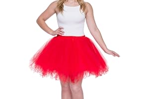 Dancina Damen und Mädchen Petticoat 50er Jahre Retro Tutu Tüllrock Normale und Große Größen