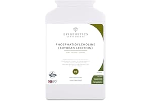 EPIGENETICS Phosphatidylcholine | 385mg Phosphatidylcholine (Soybean Lecithin) | Cell Health & Brain Function | 90 Capsules UK Made | 1 Capsule Daily (3 Month Supply)
