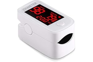 Asoway Saturimetro Da Dito con Display a LED, Letture Immediate Utilizzato per Frequenza Del Polso(PR) e La Saturazione di Ossigeno(SpO2), Pulsossimetro da Dito per Adulti e Bambini