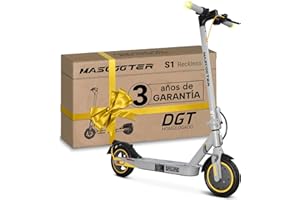 MASCOOTER Patinete Eléctrico Adultos Homologado DGT - Intermitentes & Regeneración de Batería al Frenar - 300W-600W MAX, 20km Autonomía - Frenos Eléctricos y de Disco AER - App Móvil