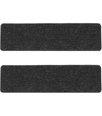 Set Di 6 Tappetini Antiscivolo Per Scale In Gomma - 65x25 Cm, Adesivo, Per Interni/Esterni Su Legno, Marmo, Pietra