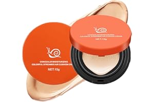 CROWNLITE Snail Collagen Air Cushion BB Cream, Velvety Matte Lightweight Finish, BB Concealer Oil Control Concealer Moisturizing Foundation, Liquid Foundation CC Cream for Women Makeup, Even Skin Tone