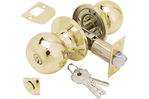 WOLFPACK LINEA PROFESIONAL Pomo Puerta Wolfpack Con Llave Con Condena Latonado Para Entrada