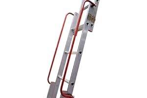 ‎BPS ACCESS SOLUTIONS BPS Aluminium-Bodentreppe 3-teilig | Dachbodentreppe mit Handlauf, D-Sprossen, Aufbewahrungspfahl, Verriegelungsbeschläge | 150 kg Tragkraft