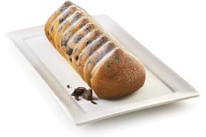 silikomart | Moule à gâteau en Silicone moderne MERINGA, antiadhésif, paquet de 1 moule avec anneau de sécurité, design 3D, 250 x 90 mm, h 75 mm, volume 1,1 l, fabriqué en Italie