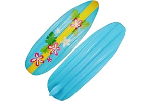 FILOEEX Inflatable Surfboard Bodyboard,Large PVC Inflatable Pool Float,Water Floating Boards,Swimming Pool Floating Toys for Kids Adults Surf Hawaiian Theme Summer Sea Party