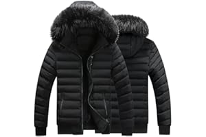 ZEZKT Doudoune À Capuche Manteau Hiver Chaude pour Homme Nouveaux Grande Taille Fourrure Pure Épais Veste De Jeunesse Polyvalente Casual Blouson Pour Temps Froid,Camping Chasse pêche Outdoor