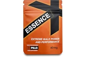 ESSENCEX™ 20pc Tablets Ginseng Food Supplement for Men. Energy Endurance Tablets Natural & Safe Complex Formula Immediate Long Lasting Effect Made in United Kingdom