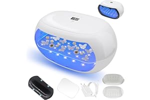 Kizaten Lampe à Résines UV Double Face Lampes à Durcir la Résines,Utilisable Séparément,Lampe à Résine UV 60W pour un Durcissement Rapide avec Affichage LED pour Résine,Bricolage,Fabrication de Bijoux