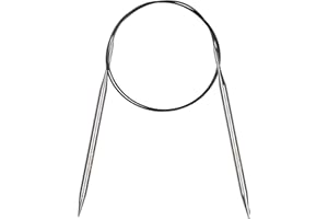 Coopay Aiguilles à Tricoter Circulaires 100 cm, 6,5 mm en Acier Inoxydable avec Câble Flexible